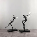 GobekUsa Golden Man Dancing Crystal Ball Acrobatic Sculpture Figure for Home Decor