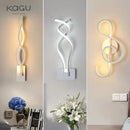 GobekUsa LED Wall Lamps Modern Minimalist Bedroom Living Room Lighting Black White