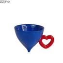GobekUsa Heart Shape Ceramic Coffee Mug Teacup Fruit Juice Container - Set of 2