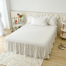 GobekUsa Lace Ruffle Princess Bedding Set with Bed Skirt & Pillowcases