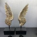GobekUsa Elegant Angel Wings Resin Sculpture Table Decor for Home and Office
