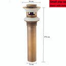 GobekUsa Brass Pop Up Drain for Bathroom Lavatory Sink - Water Drainer