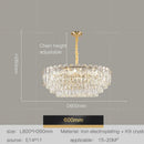 GobekUsa Crystal Chandelier LED Light: Modern Luxury Restaurant Hall Lighting