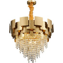 GobekUsa Golden Crystal Stainless Steel Pendant Light for Stylish Foyer