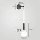 GobekUsa Elegant Glass Wall Lamp for Living Room Bedroom LED Lighting