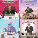 GobekUsa Bulldog Fun Tapestry Live Laugh Love Wall Hanging Dorm Decor