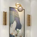 GobekUsa Grey Glass LED Wall Lamp Bedroom Living Room Loft Modern Copper Wandlamp