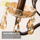 GobekUsa Crystal Candle Wall Lamp LED E14 Iron Art Living Room Bedroom Bar