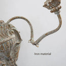 GobekUsa Antique Iron Double Headed Wall Lamp | Retro Bedroom Bedside Corridor Living Room