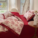 GobekUsa Cotton Wide Edge Bedding Sets with Embroidered Comforter Kit for Four Seasons