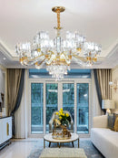 GobekUsa Crystal Chandelier: Elegant European Garden Lamp for Living Room, Bedroom