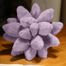 GobekUsa 3D Succulent Cactus Flower Throw Pillow - Handcrafted Lavender Decor