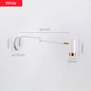 GobekUsa Adjustable LED Swing Arm Wall Light Nordic Sconce Bedside Lamp