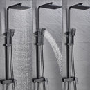 GobekUsa Black Brass Shower Faucet with 8" Rainfall Shower Head and Tub Spout