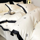 GobekUsa Lace Embroidered Cooling Comforter Cover Set - Silky Cozy Bedding Sets