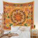 GobekUsa Astrology Chart Tarot Tapestry Wheel Sun Moon Tree Mushroom Wall Hanging