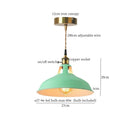 GobekUsa Blue Iron Art LED Pendant Light, Nordic Modern Style for Home and Commercial Spaces