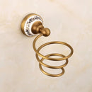 GobekUsa Bronze Bathroom Hardware Set - Shelf, Towel Rack, Toilet Brush Holder, Soap Dish