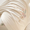 GobekUsa Chic Flowers Embroidery Bedding Set, 100% Cotton, 400TC