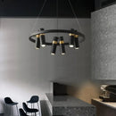 GobekUsa Black Ring LED Pendant Light for Living Room Dining Kitchen Bar