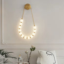 GobekUsa LED Necklace Wall Lights: Gold Black Metal White Acrylic Sconce for Home Art Deco