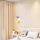 GobekUsa Glass Children Room Chandelier: White Bear Bunny Lamp for Modern Baby Boy Girl Bedroom