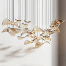 Nordic Lotus Leaf Art Glass Pendant Light