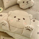 GobekUsa Cartoon Bear Applique 100% Cotton Child Bedding Set - Single Quilt Cover