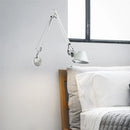 GobekUsa Black Silver Rotatable Wall Light with Switch for Study Office Living Room
