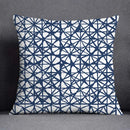 GobekUsa Blue Geometric Floral Design Pillowcase - Modern Home Decor Cushion Cover