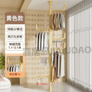 GobekUsa Clothing Storage Hanging Rail Coat Rack for Bedroom and Living Room