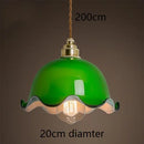 GobekUsa Green Glass LED Pendant Light for Home, Restaurant, Bar, and Loft Style Decor.
