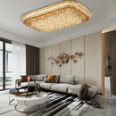 GobekUsa Amber Crystal Ceiling Chandelier: Luxe LED Home Decor Light Fixture