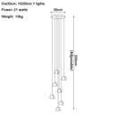 GobekUsa Crystal LED Chandelier Water Droplet Design Luxury Ball Hanging Lamp