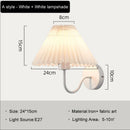GobekUsa Cloth Lampshade LED Wall Lamp for Bedroom & Living Room Decor