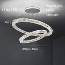 GobekUsa Crystal LED Chandelier: Modern Luxury Chrome Steel & Clear K9 Crystal Lighting