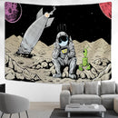GobekUsa Astronaut Alien Tapestry Wall Hanging Kawaii Universe Mystic Home Decor