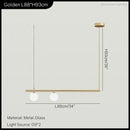 GobekUsa LED Linear Hanging Lamp for Home Modern Minimalist Living Room Chandelier