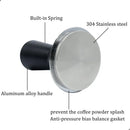 GobekUsa 51/53/58mm Calibrated Espresso Coffee Tamper with Spring Handle & Stainless Steel Base