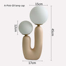 GobekUsa Glass Ball LED Table Lamp: Green Pink Resin Nordic Style for Home Decor