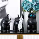 GobekUsa Human Figure Sculpture Musical Instrument Band Character Home Decoration