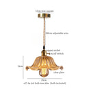 GobekUsa Brass Glass Lotus Leaf LED Pendant Lamp: Nordic Minimalism for Living, Dining, Bedroom