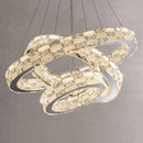 GobekUsa Golden Crystal Ring Chandelier: Luxury Gloss Ceiling Lighting for Modern Living Room