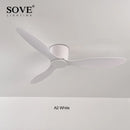 GobekUsa 6-Speed DC Motor Ceiling Fan Remote Control 17CM Low Floor Loft Decorative Fan