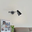 GobekUsa Black Iron LED Wall Sconce for Home Decor - Modern Nordic Style