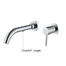 GobekUsa Gold Brass Bathroom Faucet with Modern Lever Handle, Wall Mount Sink Tap