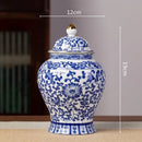 GobekUsa Blue & White Porcelain Tea Pot Sealed Storage Container