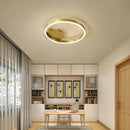 GobekUsa Golden Coffee LED Ceiling Light with Acrylic Lampshade for Creative Living Room Fixtures