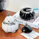 GobekUsa Duck Shaped Ceramic Ashtray with Lid - Windproof Smoking Accessories
