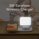 GobekUsa LED Wireless Charging Night Light with 3 Colors, USB Bedside Lamp